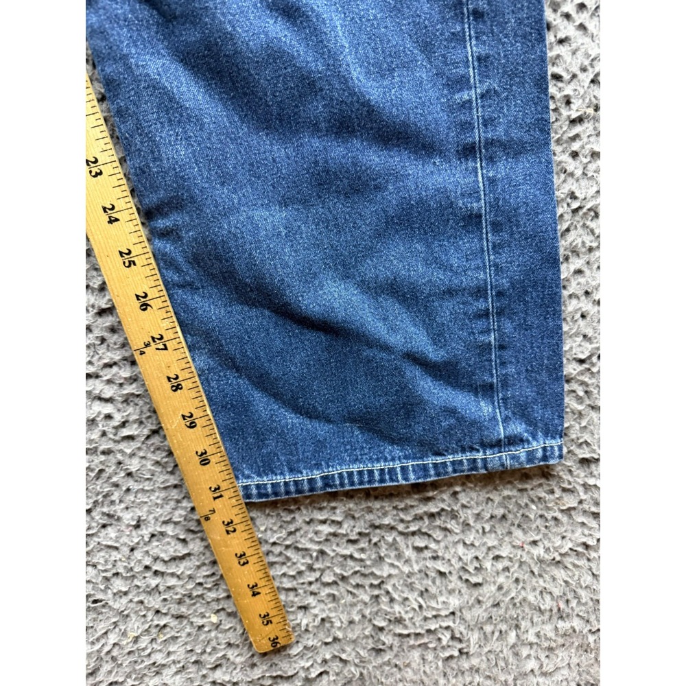 Vintage Y2k Mecca Relaxed Fit Straight Denim Jeans Blue Medium Wash Mens Size 34 - Picture 12 of 16